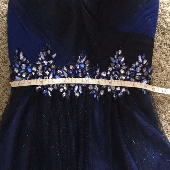 BeeDarlin Midnight Blue Sparkly Short Dress - Picture 8 of 8